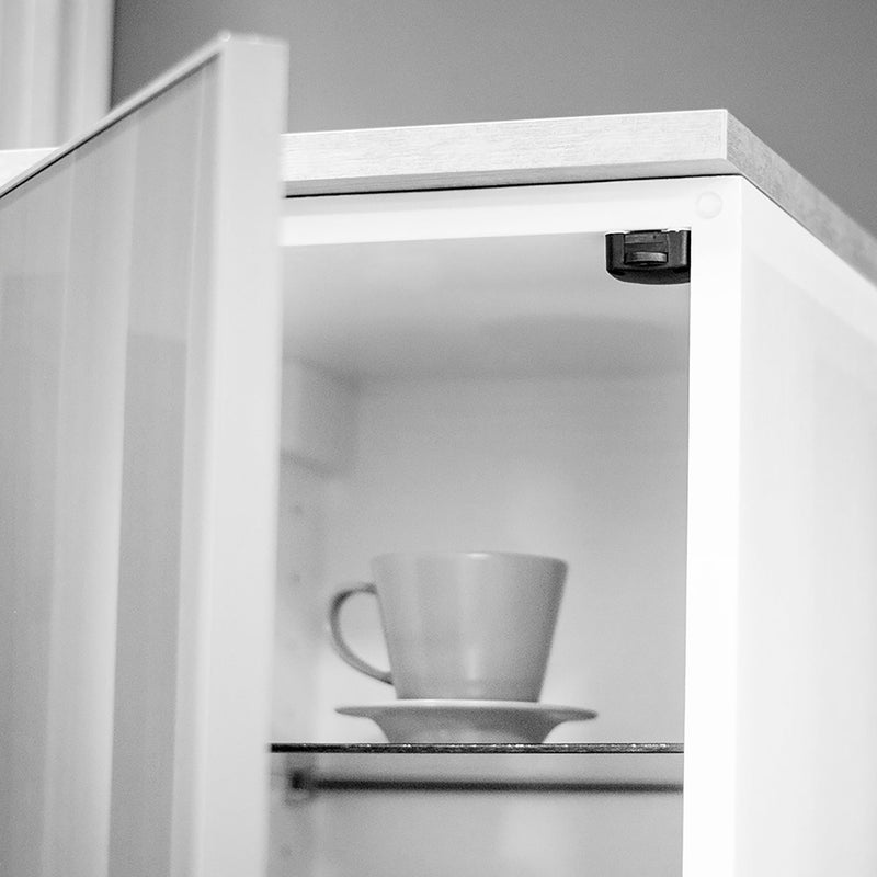 Interruttore per Ante di Armadio Plastica Bianco 10 Pezzi Emuca