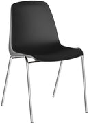 Sedia Poltrona Attesa da Ufficio in Polipropilene Tosini Verona Nera