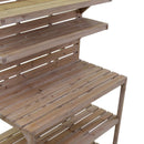 Scaffale Espositore per Piante in Legno 3+2 Ripiani