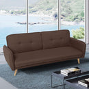 Divano Letto Clic Clac 186x85x80 cm in Tessuto Marrone