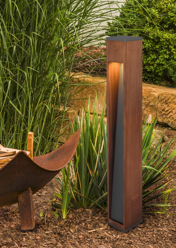 acquista Palo da Esterno a Led in Legno naturale Legno