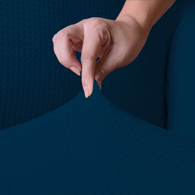 Copridivano Elasticizzato in Poliestere Iris Blu Scuro Varie Misure