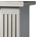 Camino Elettrico da Pavimento 90,5x94x26,5 cm Effetto Fiamma 2000W Smile & Cristina Bianco