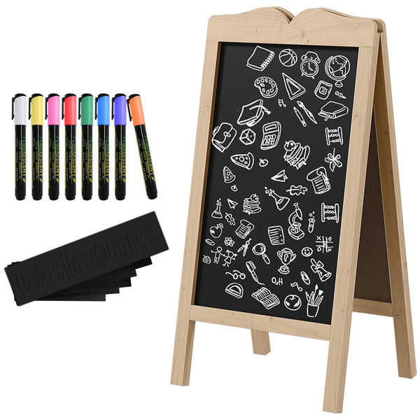 sconto Lavagna Magnetica per Bambini 51x42x101 cm con Accessori in Legno di Abete