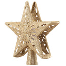 Puntale Proiettore LED per Albero di Natale a Forma di Stella 25x26x6,5 cm con Gioco di Luce Gold Glitterato      