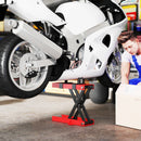 Cavalletto Alzamoto a Forbice Capacità 500kg Dimensioni Compatte con Altezza Regolabile in Acciaio Rosso   