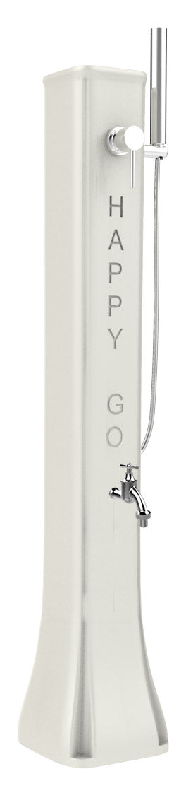 Mini Doccia Solare da Giardino Lavapiedi Miscelatore e Doccetta Mobile Arkema Happy Go Bianco online