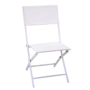 Set Tavolo e 2 Sedie Pieghevoli da Giardino in Ferro Spokane Bianco
