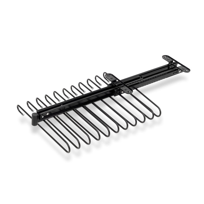 Porta Pantaloni Estraibile per Armadio in Acciaio Emuca Nero