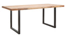 Tavolo da Pranzo Yellowstone 180x90x77 cm in Legno di Acacia e in Ferro Marrone e Nero
