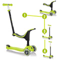 Monopattino Passeggino Triciclo a 3 ruote Globber Go up Sporty Verde