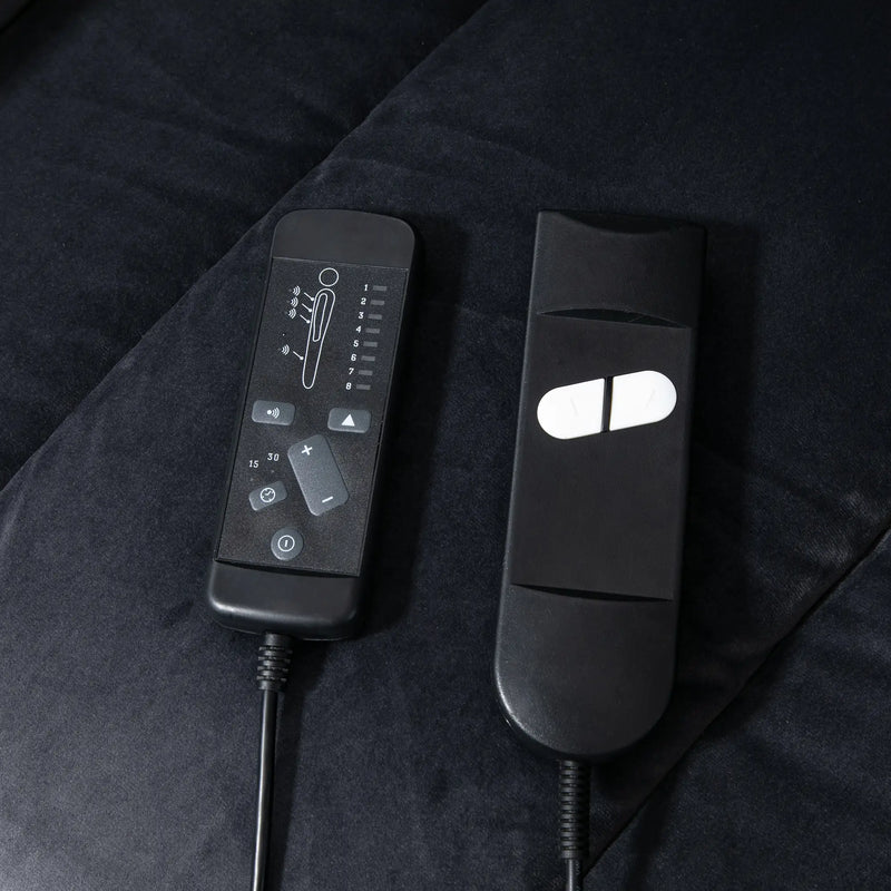 Poltrona Alzapersona Elettrica 1 Motore 79x97x103 cm in Poliestere Effetto Velluto Grigio Scuro