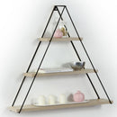 Mensola triangolare Moset 3 ripiani rovere 