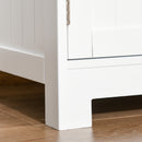 Mobiletto Bagno con due Armadietti 60x30x108,5 cm in MDF Bianco  