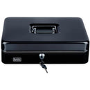 Cassettina Portavalori Nera a 4 Scomparti con Raccoglitore di Monete con 2 Chiavi Black & Decker