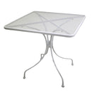 Tavolo da Giardino in Ferro Quadrato 80x80x71cm Ronna Bianco
