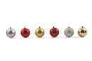 Set 27 Palline Decorative Ø8 cm per Albero di Natale Soriani Rosse Oro e Silver