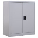 Armadietto Portadocumenti con Chiusura di Sicurezza in Acciaio Grigio 80x40x92.5 cm 