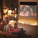 Telo per Proiettore 100"" Rapporto 16:9 236,8x8x158 cm Fissaggio a Muro e Soffitto per Casa e Ufficio Bianco