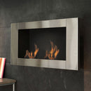 Camino a Bioetanolo da Parete 110x16x54 cm Grigio Silver