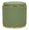 Puff con Contenitore London Verde Ø46,5x44 cm in Pino e MDF e Spugna e Metallo e PU