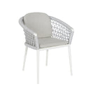 Set Tavolo e 8 Sedie da Giardino in Alluminio Venus Dining 230 Bianco