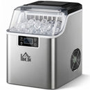 Macchina del Ghiaccio 3,2 Litri 24 Cubetti 299W in Acciaio Argento