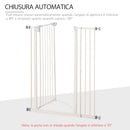 Cancelletto di Sicurezza per Cani 86x104,1 cm in Metallo e Plastica Bianco