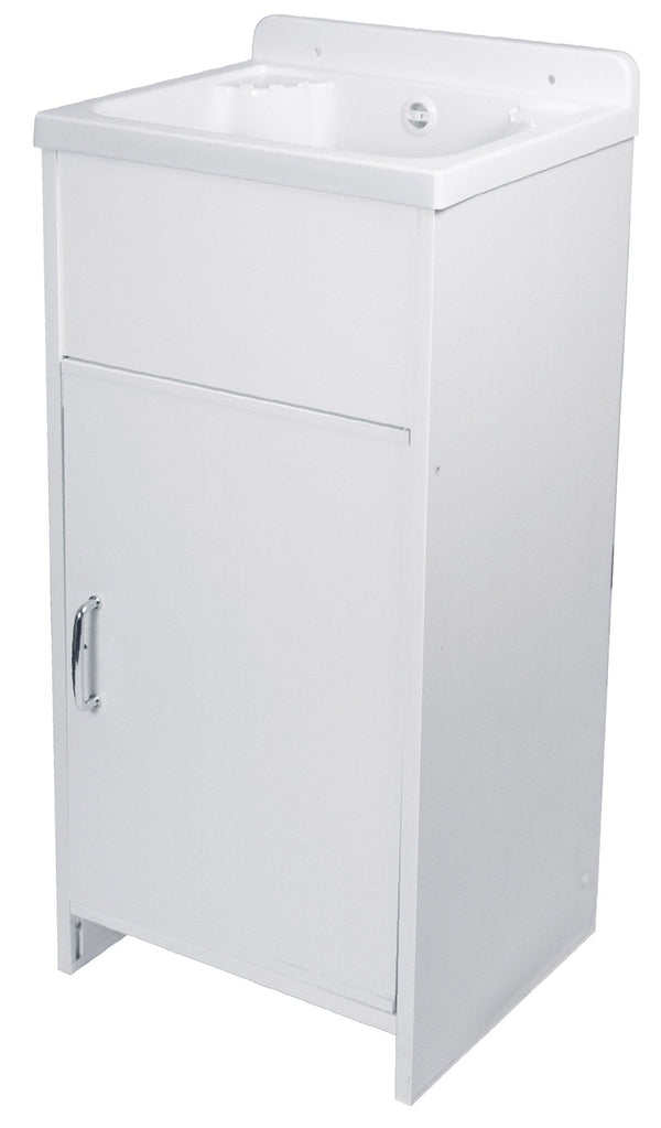 prezzo Mobile Lavatoio in PVC 42x35x82 cm 1 Anta Clear Bianco