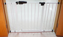 Cancelletto Bambini Barriera di Protezione in Metallo 75,5x3x85 cm Fadi Clic-Clac Bianco