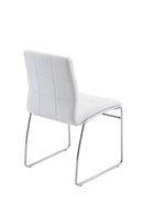 Set di 4 Sedie in Similpelle Morbida 85x55x50 cm TFT DC Bianco