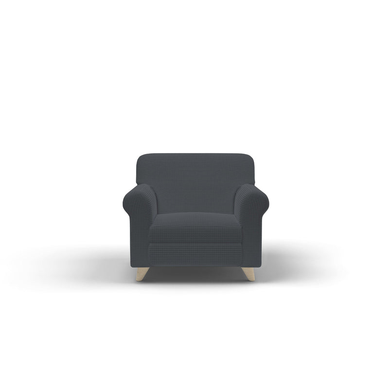 Copridivano Elasticizzato in Poliestere Leslie Grigio Scuro Varie Misure