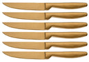 Set 6 Coltelli da Tavola Lama Liscia in Acciaio Inox Jacob Oro