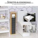 Mobile a Colonna da Bagno 18x18x75 cm per Carta Igienica in MDF 
