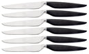 Set 6 Coltelli da Tavola Lama Liscia in PVD e Acciaio Inox Magnolia Nero