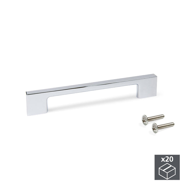 acquista Maniglie per Mobile Interasse 128 mm Zama Cromo 20 Pezzi Emuca