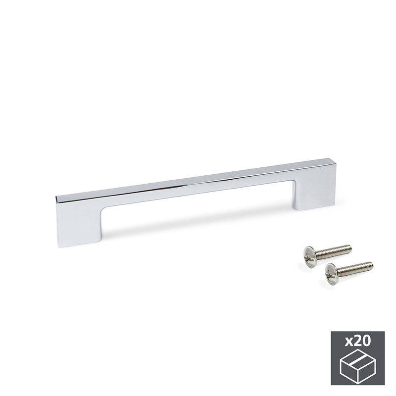 Maniglie per Mobile Interasse 128 mm Zama Cromo 20 Pezzi Emuca