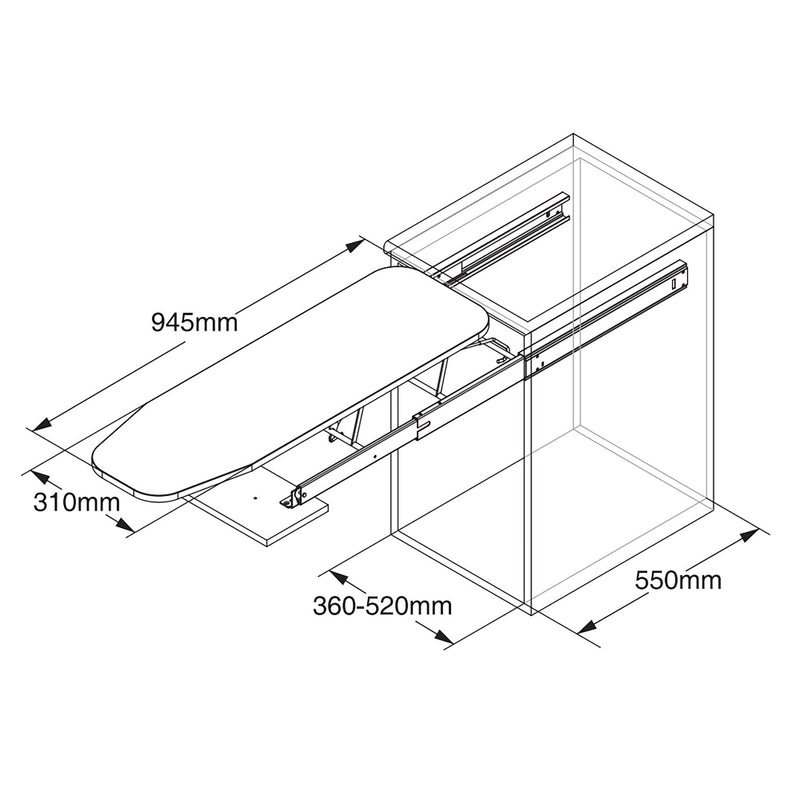 Asse Da Stiro A Parete Xabitat - Ribaltabile, Compatta E Salvaspazio, Rivestimento In Cotone - Foto 8