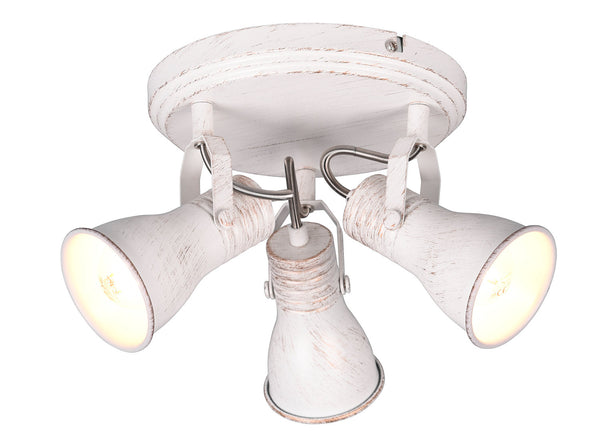 online Plafoniera da Interno Attacco E14 in Metallo Bianco antico