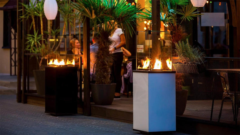 Stufa a Gas da Esterno 154,7x46,7x46,7cm Flig Gastonia Nero Satinato