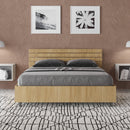 Letto Matrimoniale Francese Ankel Testata Doghe Inclinata  Quercia Varie Misure