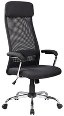 Sedia Poltrona Presidenziale da Ufficio in Rete Tosini Houston Nera