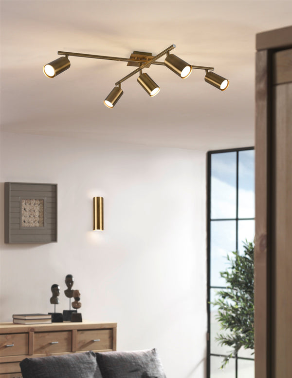 acquista Applique da Interno a Led in Metallo Ottone Antico