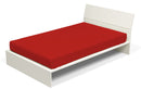 Lenzuolo Sotto con Angoli ed Elastico Tinta Unita Rosso 1 Piazza e Mezzo