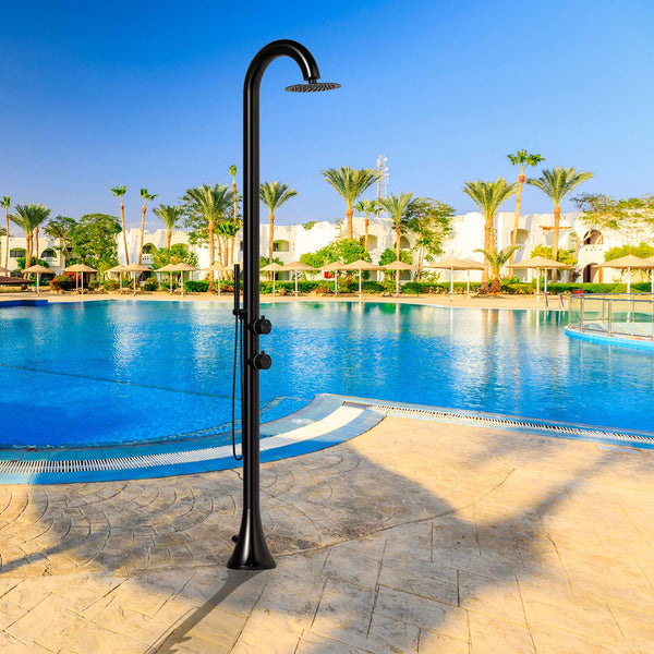 Doccia da Giardino in Acciaio Inox con Miscelatore e Doccino Sined Luna D Nero prezzo