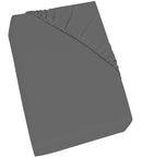 Lenzuolo Sotto con Angoli ed Elastico Tinta Unita Fumo