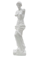 Scultura Statua Woman 14x12x49 cm in Poliresina Bianco
