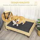 Cuccia per Cani e Gatti 82x56x31,5 cm in MDF e Acciaio Nero