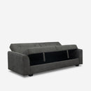 Divano Letto Clic Clac 218x40x90 cm in Tessuto Grigio Scuro