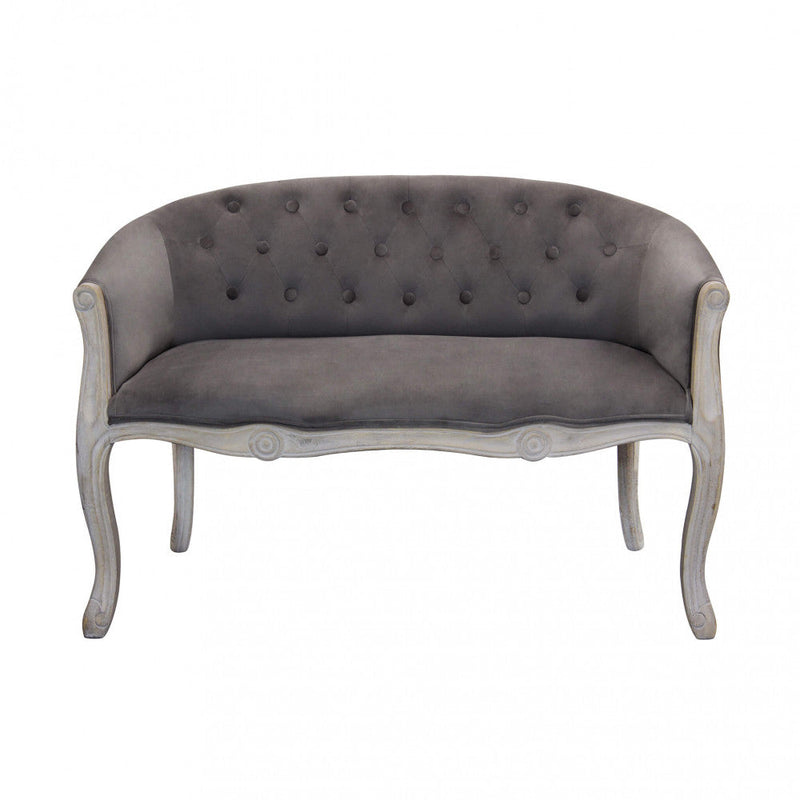 Divano Coleman 107x61x70 h cm in Velluto Tortora